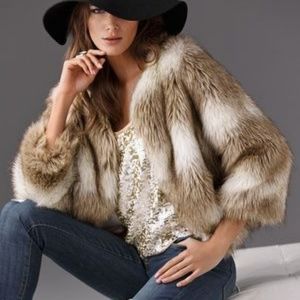 Boston Proper Faux Fur Jacket